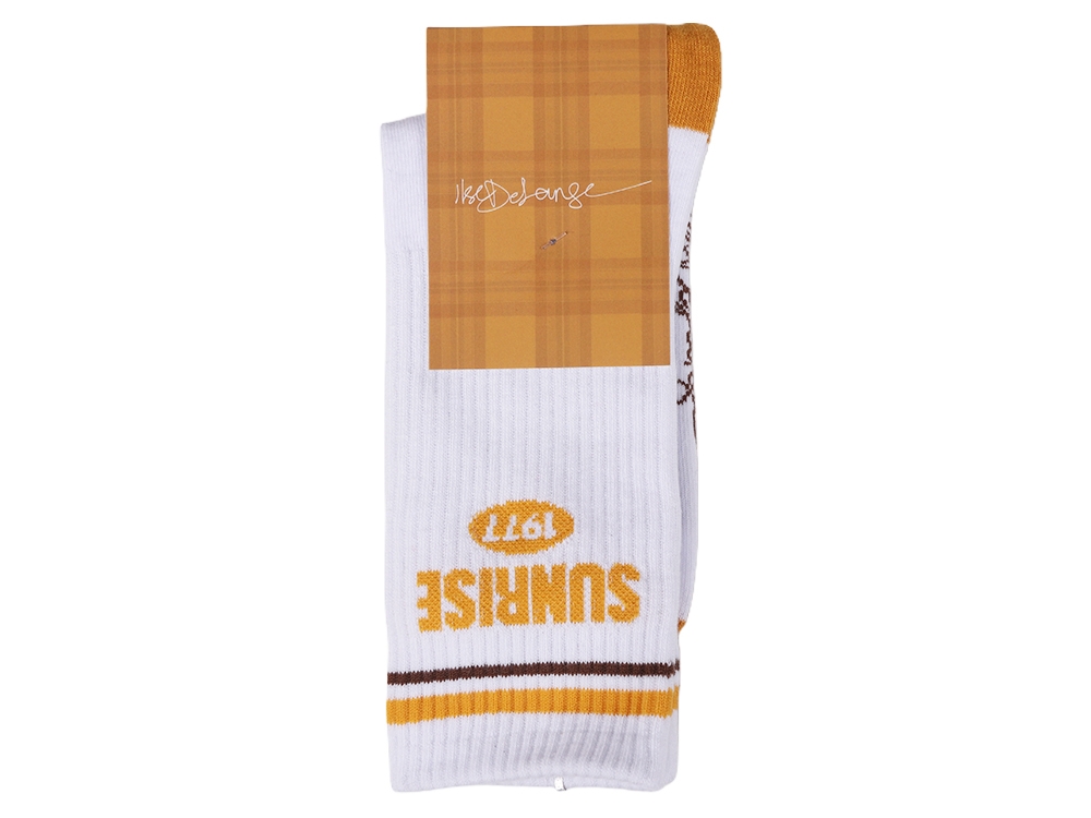 Sunrise Socks White/Yellow