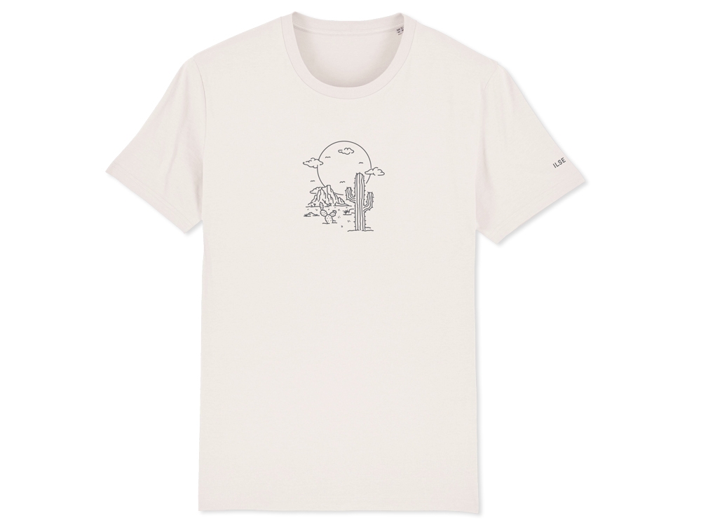 Moon Cactus T-shirt Vintage White