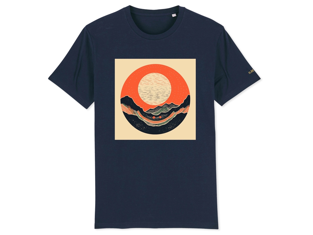 Smiley Moon T-shirt Navy Blue