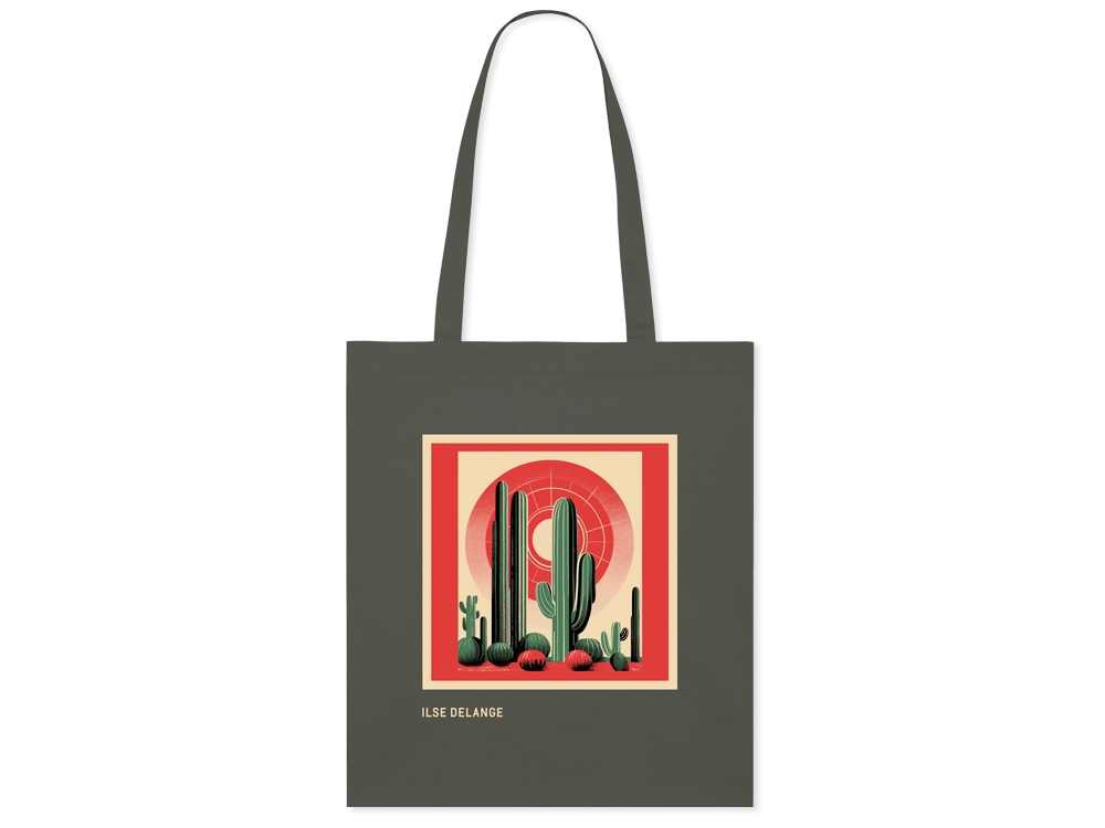 Cactus Tote Bag Khaki